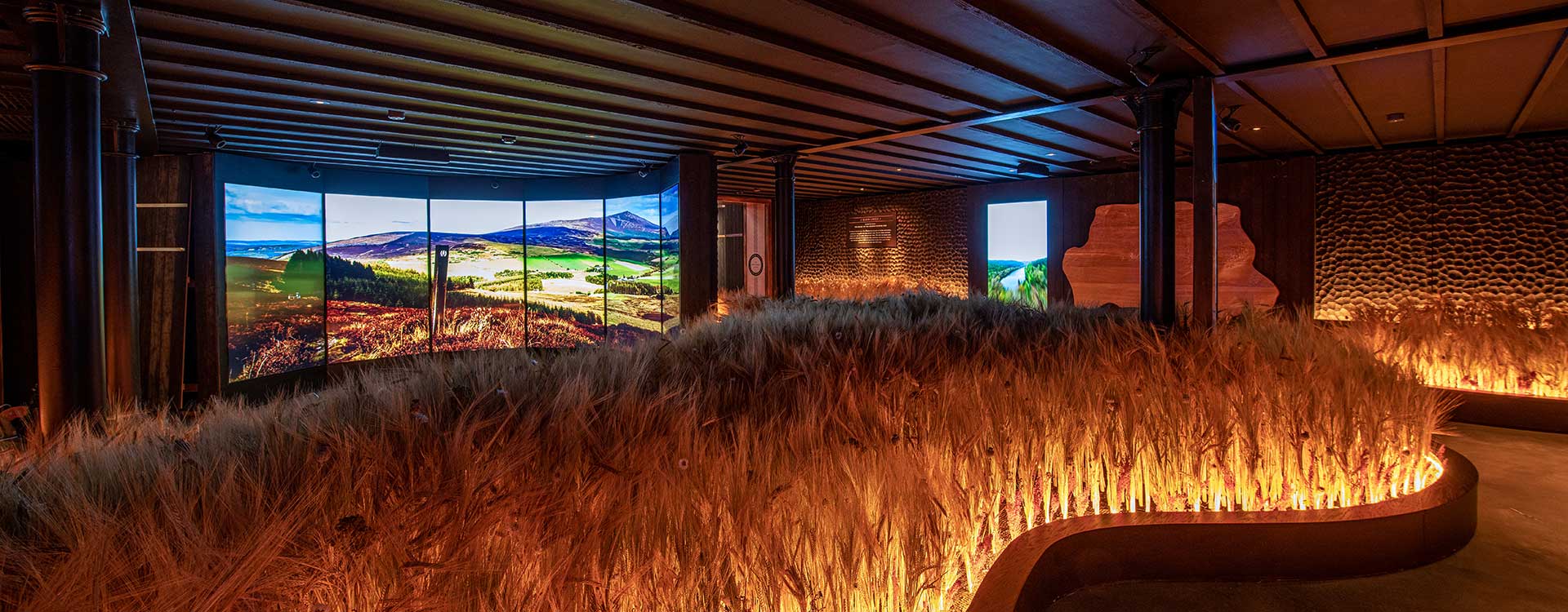 fiber optic lighting in the Glenlivet visitor centre
