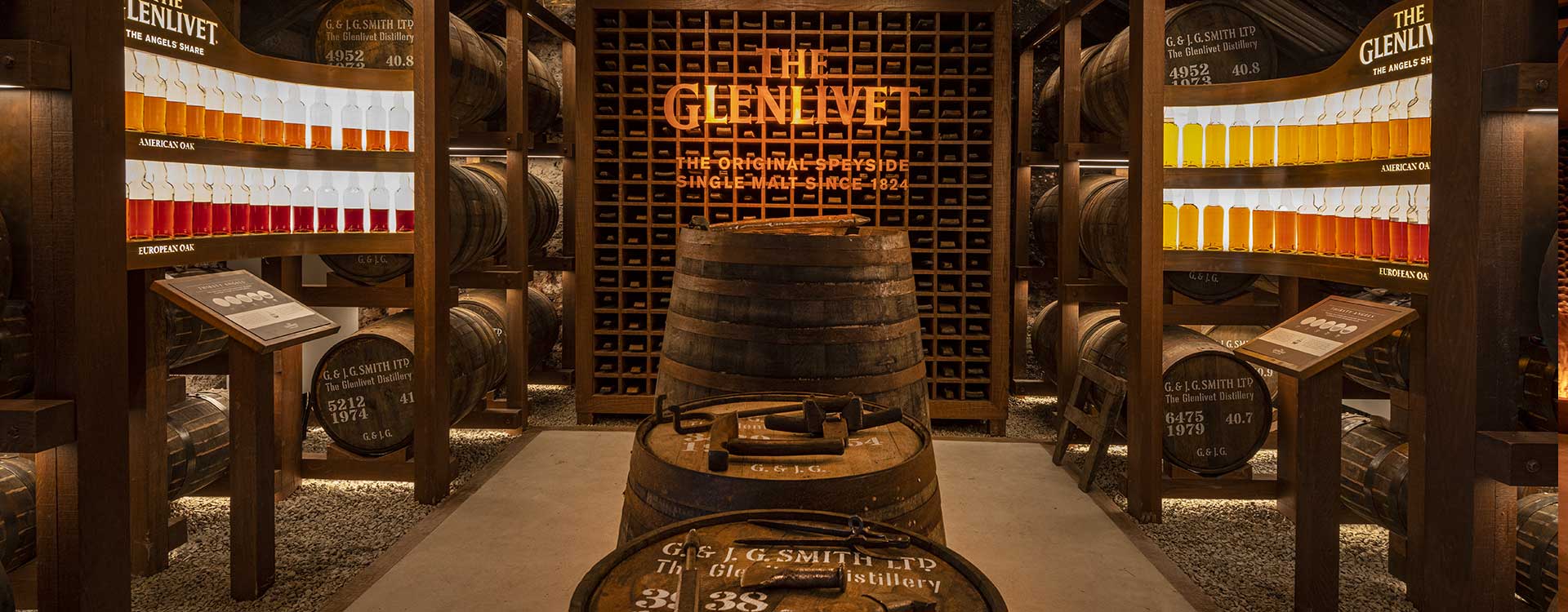 fiber optic lighting in the Glenlivet visitor centre