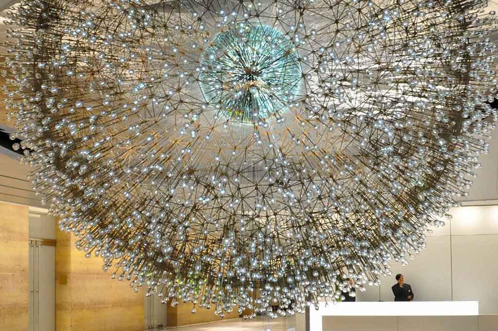 fiber optic lighting in the hancock center