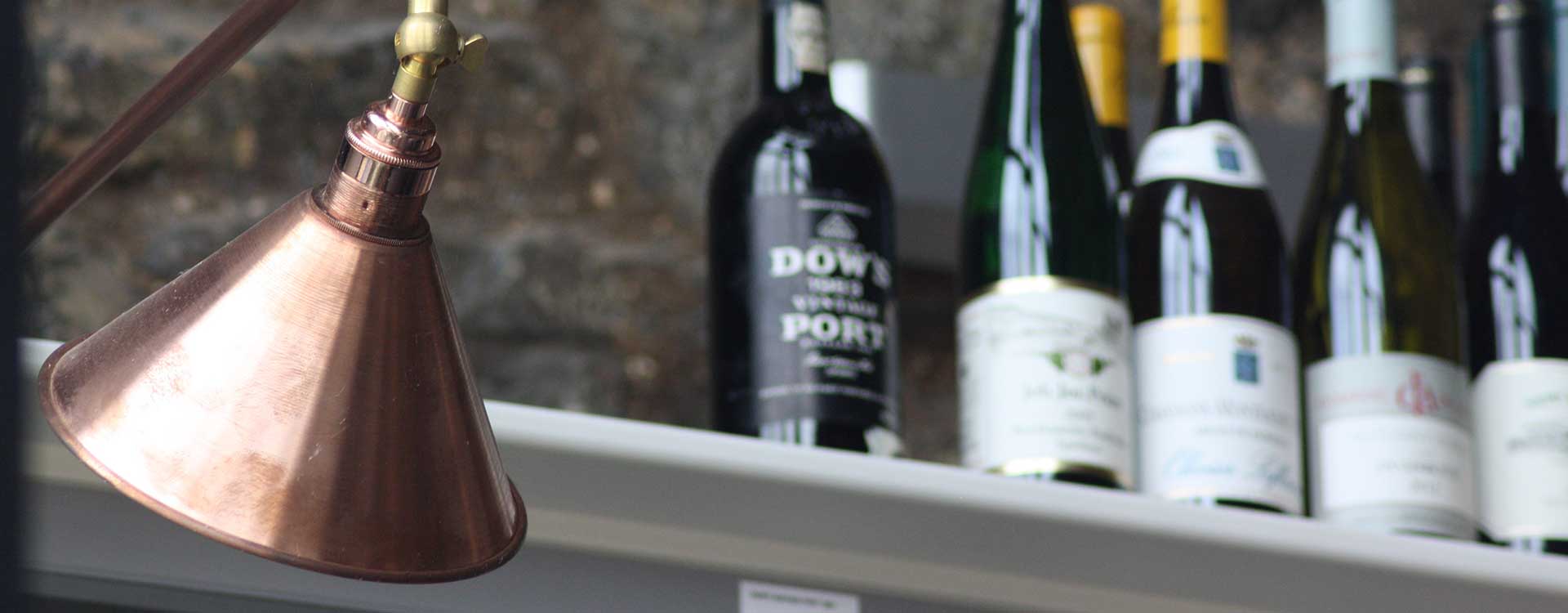 led lighting in vino wines edinburgh store