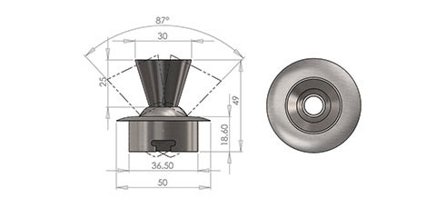 10da downlight fitting cad image