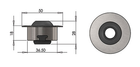 11da downlight fitting cad image