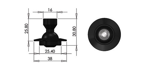 20d downlight fitting cad image