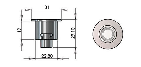 21d downlight fitting cad image