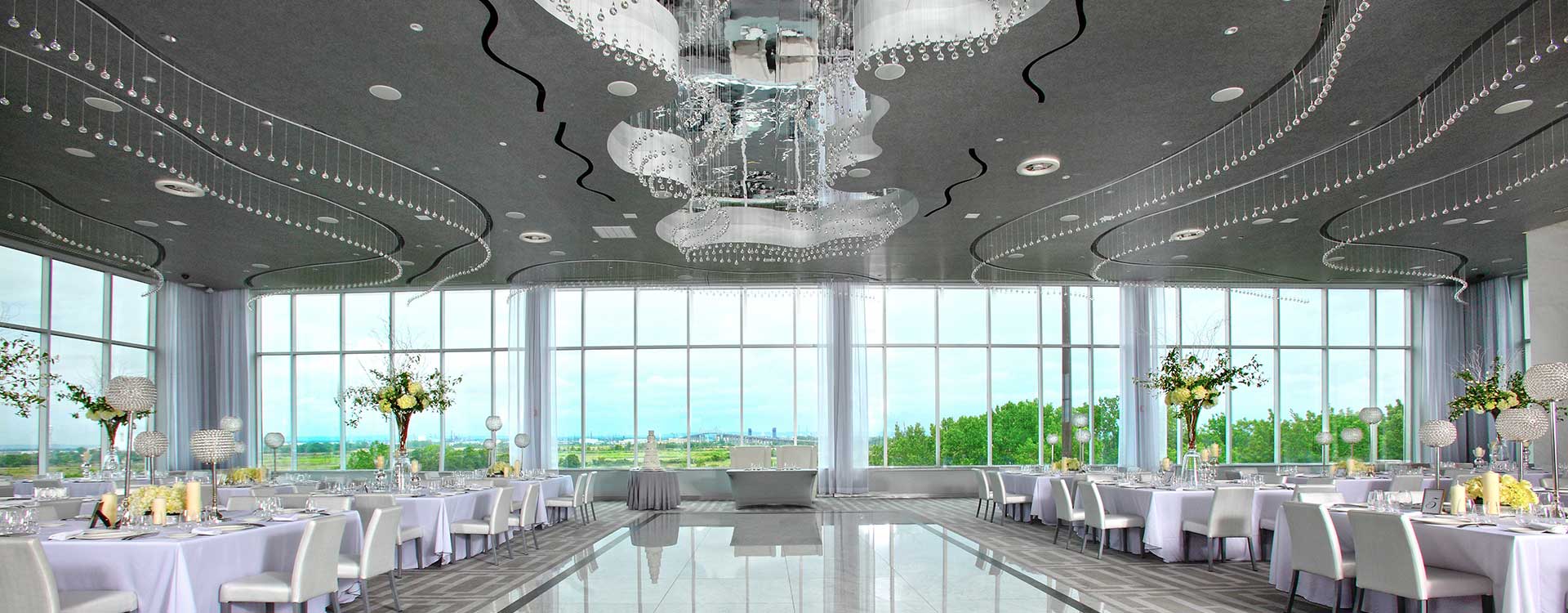 fiber optic lighting in the hilton hotel, staten island