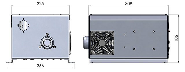 cad image of quasar decorative fiber optic illuminator