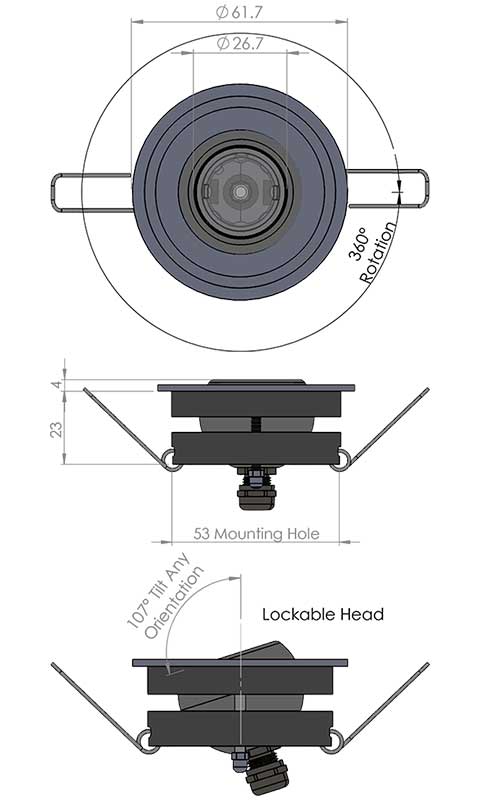 ld10 led fitting cad image