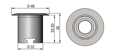 ld2 led fitting cad image