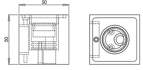 ld8 straight led fitting cad image