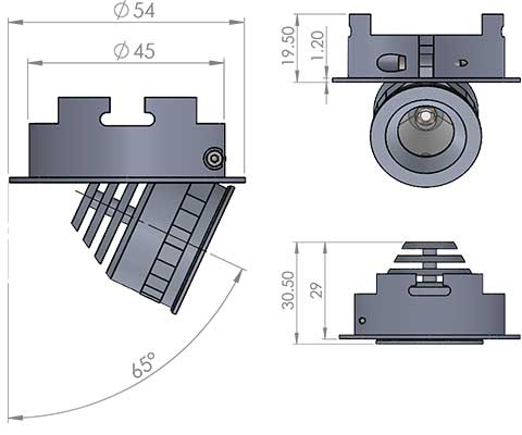 ld9 led fitting cad image
