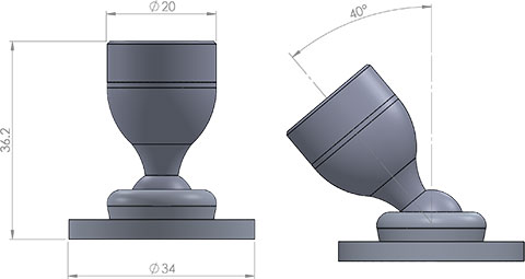 le1 led fitting cad image