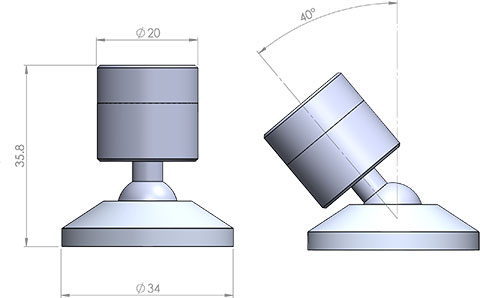le2 led fitting cad image