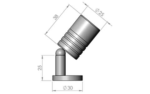 mbl2 led fitting cad image