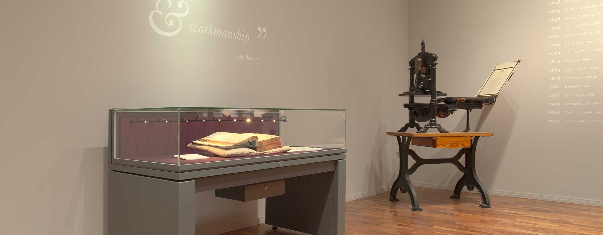 fiber optic lighting in the cambridge press museum