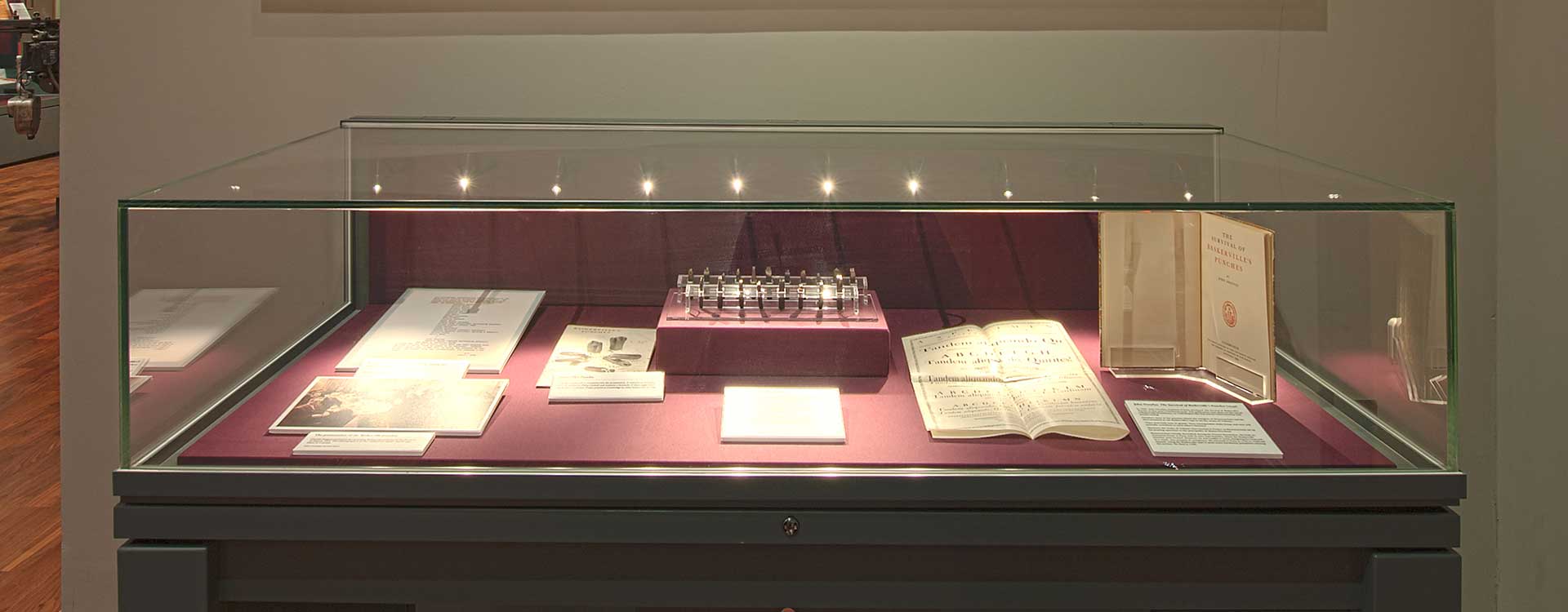 fiber optic lighting in the cambridge press museum