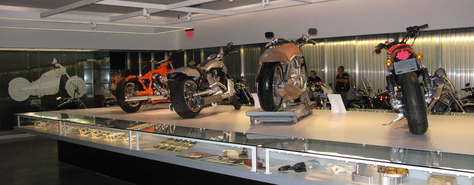 fiber optic lighting in the harley davidson museum