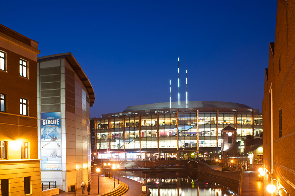 fiber optic lighting on top of the National Indoor Arena