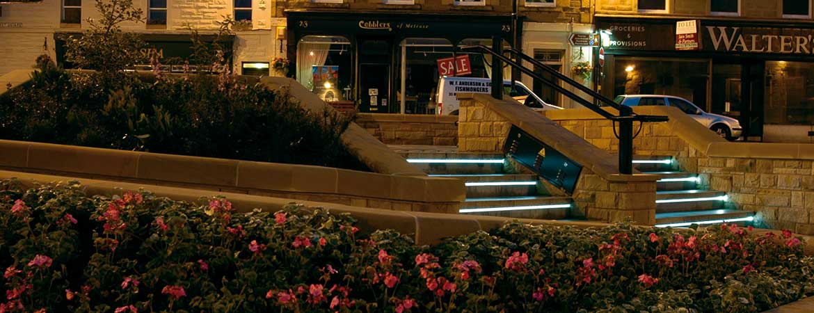 fiber optic lighting in melrose town centre