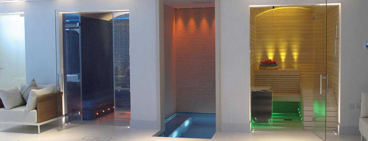 fiber optic lighting in a private pool