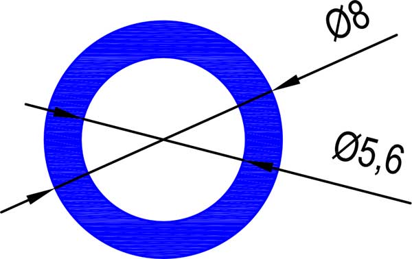 uv tubing dimensions